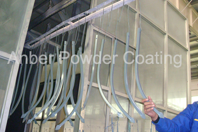 Powder coating line for iron furniture
